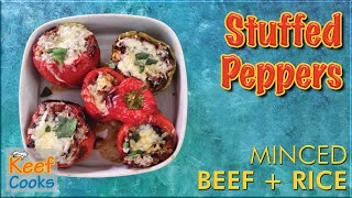 Stuffed Peppers with Minced Beef and Rice