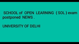 SOL EXAMINATION NOTIFICATION { DELHI UNIVERSITY }