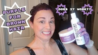 oVertone Review - Purple for Brown Hair...Does it Work??