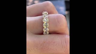 Oval Cut Light Yellow Shade Diamond Engagement Band/Wedding Gift For Her