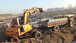 Brand new catterpillar excavator loading tractor🚜 amazing||samsung excavator