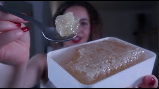 ASMR Honeycomb eating📦🍯💝 dein Geschenk an mich