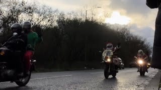 Santa on motorbikes (Reading toy run) #charity #mororbike #fatherchristmas #berkshire