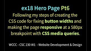 18 Hero Page Coding (Media Queries) Pt6