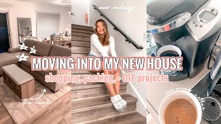 MOVING INTO MY FIRST HOUSE! Packing, Organizing, + Shopping