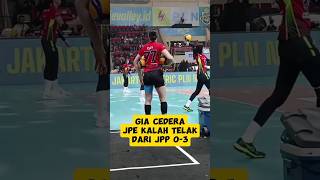 Gia cedera, JPE kalah 0-3 dari JPP. 4-5-2024. Gendis gantikan posisi Gia set 2 hasilkan 7 poin