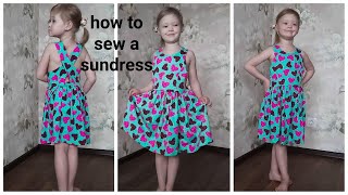 How to sew a simple dress How to sewing clothes Sewing tutorial How to dress making Free pattern