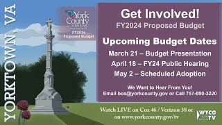 Upcoming Budget Dates - FY2024