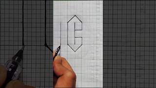 How to draw 3D little "C" #art #drawing #short #shorts