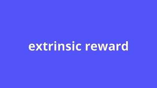 what is the meaning of extrinsic reward