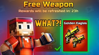 FREE HIDDEN WEAPON IN 21.7 UPDATE PIXEL GUN 3D - GOLDEN EAGLES