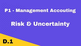 P1 | Risk & Uncertainty | CIMA | cimaselfstudy.com | Free CIMA Study Materials