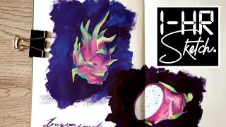 Painting Dragonfruit · 1-Hour in My Sketchbook · SKTCH1HR #4