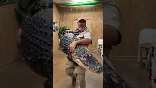 Picking up Darth Gator 🐊 isn’t so easy these days 😅 now that he’s pushing 300lb 😱