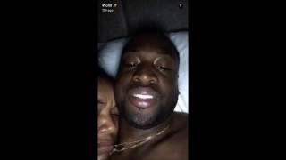 Dwyane Wade Posts Snapchat in Bed with Gabrielle Union 2016 VIDEO