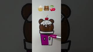 Emoji mixing ideas 🧁🐻🍒 #ytshorts #shorts #satisfying