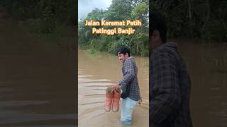 Banjir di jalan Keramat Patih Pa tinggi #banjir #mempawah