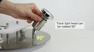 4 Light Round Directional Track Light