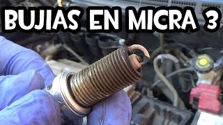 Como CAMBIAR BUJIAS en un #NISSAN MICRA K12 | Motor CR12DE