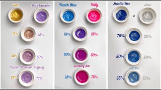 Acrylic Color Mixing Magic: Transforming Colors with Folly, Gold, and Silver! #colormixing