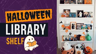 Halloween Library Shelf