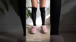 Merino wool knee high socks - how to style in different ways #kneehighsocks #sockshorts