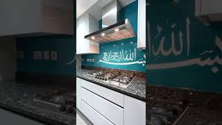 HD beautiful modular kitchen ideas//white & sky blue combination