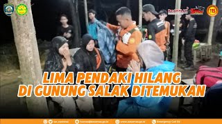 Lima Pendaki Hilang di Gunung Salak Ditemukan