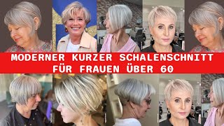 Moderner Kurzer Schalenschnitt Für Frauen Über 60 Zum Tragen Im Herbst 2023