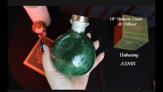 Asmr Unboxing HP. Slytherin reed diffuser & Candle