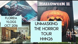 Day 9 Part 1: Orlando Vacation Vlog Oct 2016 | Unmasking The Horror Tour HHN 26 Universal Orlando