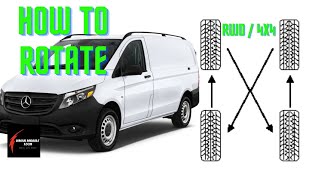 2017 MERCEDES METRIS 2.0L T, TIRE ROTATION | RWD OR 4X4 ROTATION DEMO | HOW TO ROTATE A RWD VEHICLES