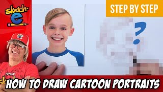 Drawing a cartoon portrait of Jack from the Fun Squad- Sketch-e #shorts