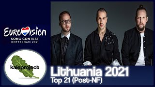 Lithuania ESC Selection (Pabandom Is Naujo) 2021 Top 21 With Comments (After Show)