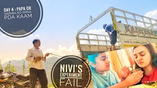 Day 4 || Papa aur Harish ko krna pda kaam || Nivi's experiment fail