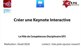 Créer une Keynote Interactive