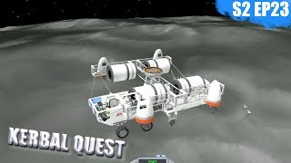 KSP - MUN ROVER CRANE LANDING  - Kerbal Quest S2 - Part 23