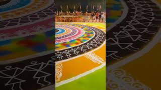 Aaj Mithila Nagariya Nihal l Indias biggest Rangoli in Nashik #RAJANJI_Bhajan #Vivah #SHORTS #रंगोली