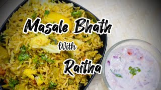 Masale Bhath in Pressure cooker| Masala Rice| #lunchboxrecipes #simplerecipe #masalebhat #pulav