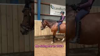 Riding Moonlight 2022 VS 2024 #pony #horse #shortvideo #cutepony #horseriding #riding