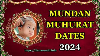 MUNDAN MUHURAT DATES 2024