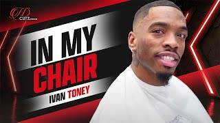 IN MY CHAIR: Ivan Toney cuts off his Dread Locs