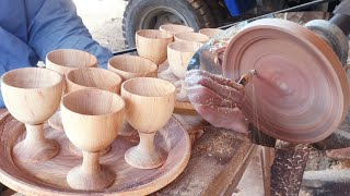 WOOD WORKING ARTS, MAKING WOOD GLASSES AND PLATES..