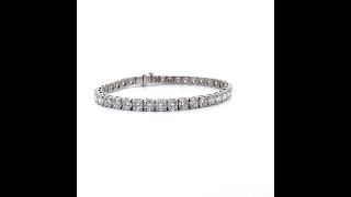 Classic 11.76 Carat Diamond Tennis Bracelet in 14k White Gold