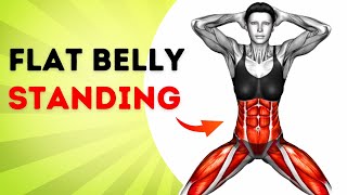 10 Min Exercises to Lose That STUBBORN BELLY FAT in 2 Weeks ( STANDING )