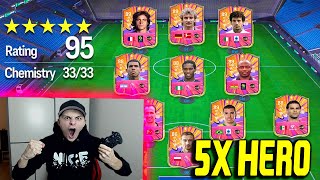 EA FC 25 (FIFA 25): WELTREKORD! 5x HEROS in FULL HERO 121 Rated FUT DRAFT Challenge! Ultimate Team