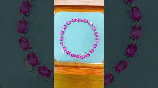 Pink Topaz Jewelry Woman Pink Topaz Bracelet With Natural Pink Topaz Gemstone 4*6mm