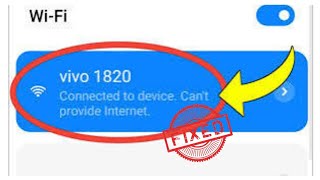 Connected to device can't provide internet problem solve