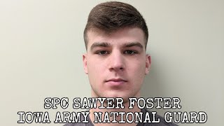 Salute To Service - IA National Guardsman SPC Sawyer Foster