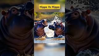 Hippo Fight  Hippo | Hippo Fight club | Hippo vs hippopotamus #hippo #fighting #wildlife #shorts